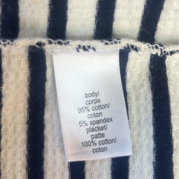 Maurices Striped Deep Vneck Cropped Top Womens 3X Blue White Striped New - Picture 6 of 8